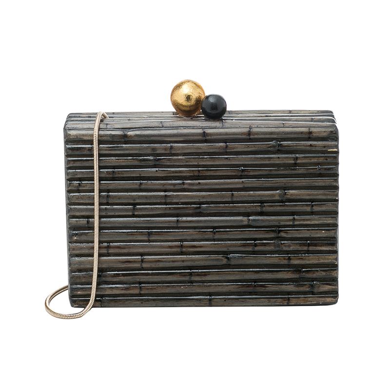 Bolsa Clutch Retangular em Bambu - ISLA BOLSAS