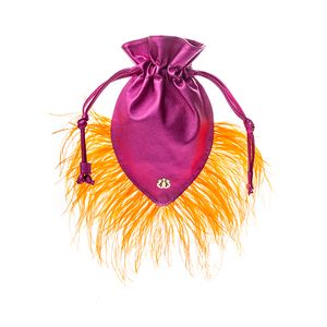 Amy Bag Em Plumas Orquidea