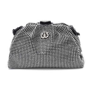Bolsa Mini Pouch Em Cristais Preto