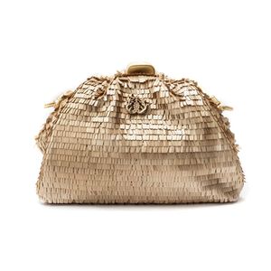 Bolsa Mini Pouch Em Paetê Nude