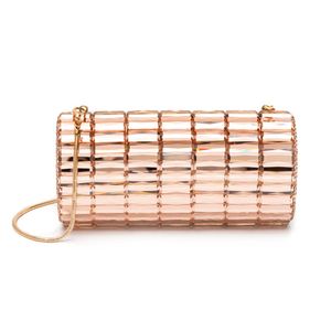 Clutch Baguete Maxi Cristais Rose
