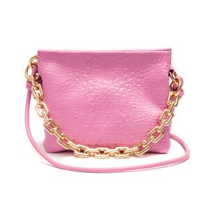 Mini Bolsa Cindy Em Couro Com Alça Multifuncional Pink Gum