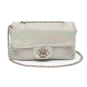 Bolsa Mini  Baguete Isla 20'S Em Malha Metálica Moon