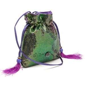 Bolsa Bucket Isla 20'S Em Malha Metálica Aurora Boreal