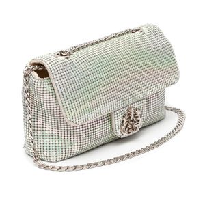 Bolsa Mini  Baguete Isla 20'S Em Malha Metálica Moon