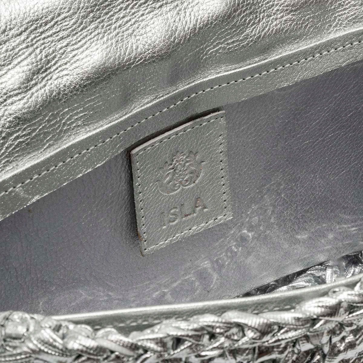 Bolsa-Baguete-em-Croche-com-Fio-Metalizado-Prata-