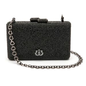 Clutch Eva Em Cristais Preto