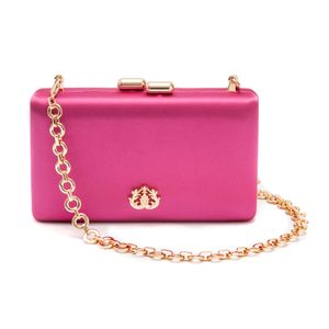 Bolsa Clutch Eva Em Cetim Pink