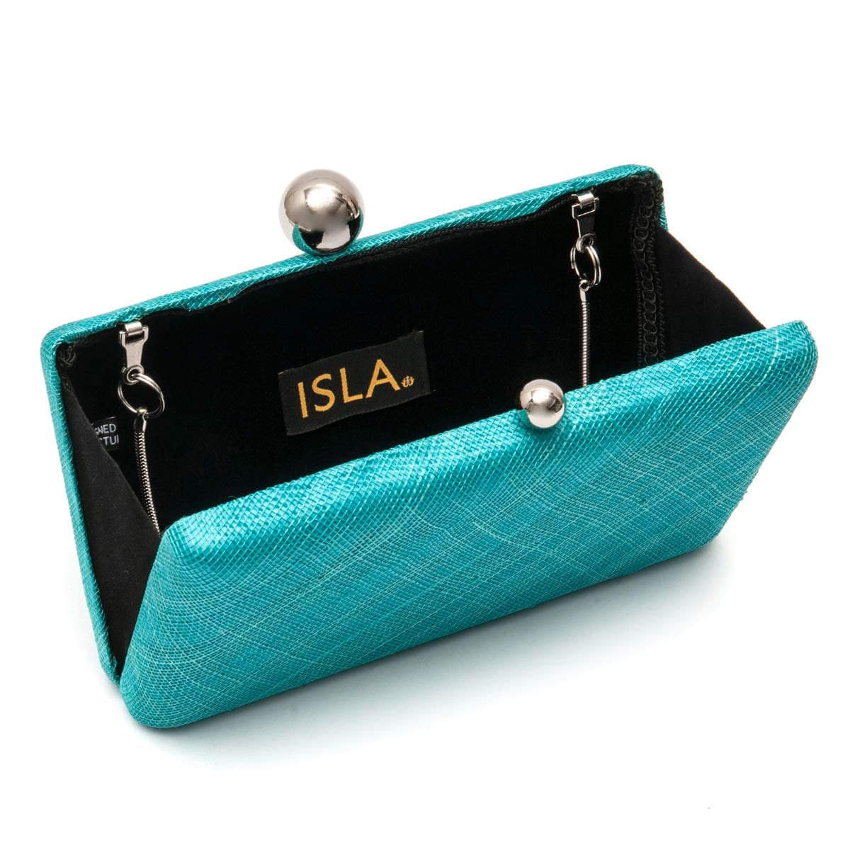 Bolsa-Clutch-em-Palha-e-Alca-de-Corrente-Turquesa