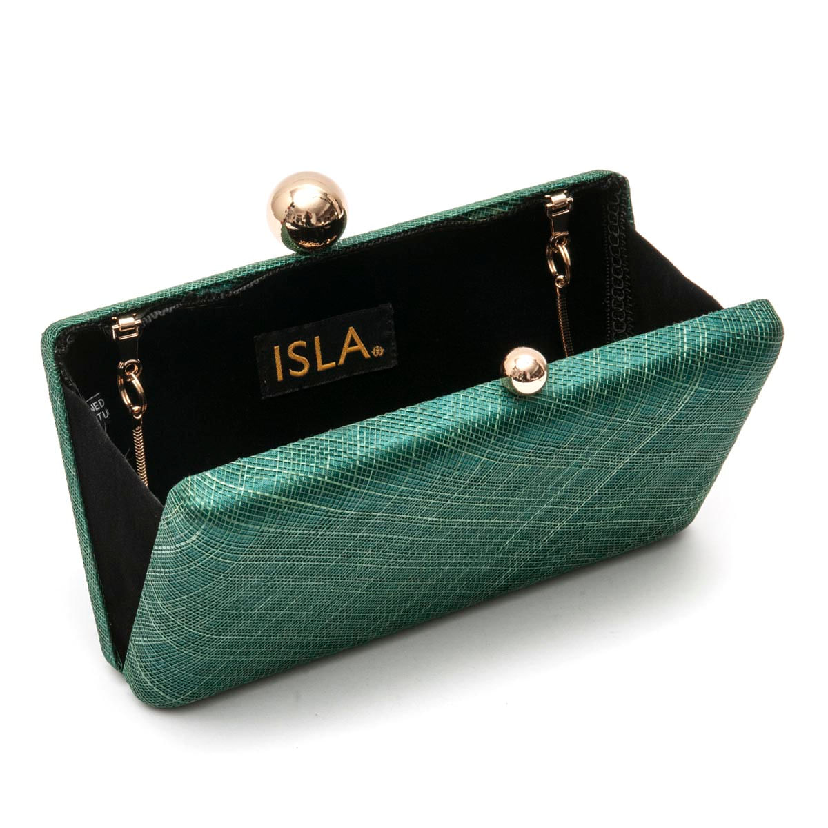 Bolsa-Clutch-em-Palha-e-Alca-de-Corrente-Esmeralda