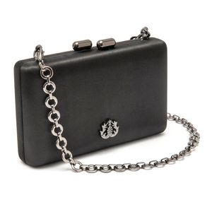 Bolsa Clutch Eva Em Cetim Preto