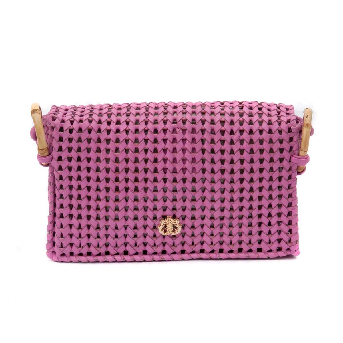 Bolsa-Baguete-em-Tresse-de-Couro-Natural-com-Alca-Regulavel-Pink-Gum