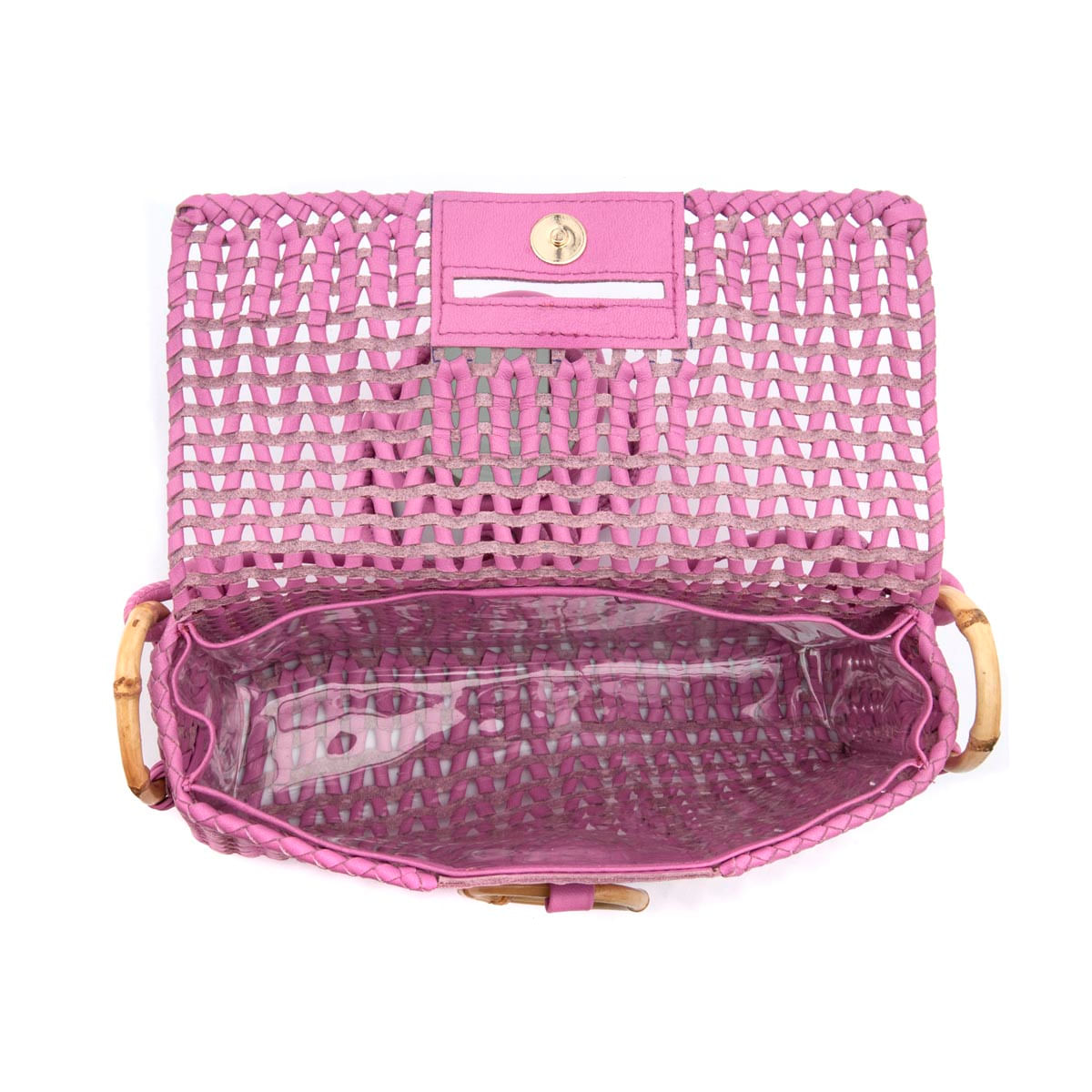 Bolsa-Baguete-em-Tresse-de-Couro-Natural-com-Alca-Regulavel-Pink-Gum