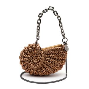 Bolsa Em Crochê Com Fio Metalizado - Maritime Bronze