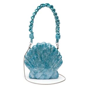 Bolsa Clutch Madrepérola Acqua E Coral  Azul