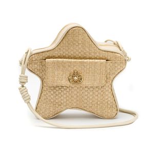 Bolsa Starry Em Palha Palha Damier Nat / Couro Nata