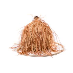 Bolsa Lilly Em Plumas Ouro/Bronze