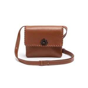 Mini Bolsa New Camille Em Couro Caramelo / Onix