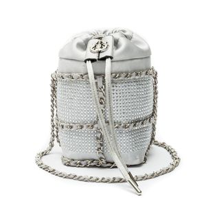 Crystal Bucket Bag Prata