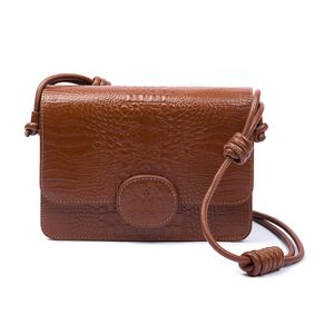 Bolsa Essentials Clássica Em Couro Natural Tiracolo Caramelo
