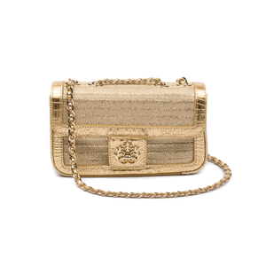 Bolsa Anne Em Palha Ouro