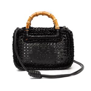 Mini Bolsa Duna Em Crochê Metalizado Preto