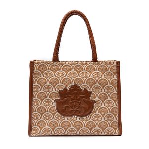 BOLSA MAXI TOTE SIRENA JACQUARD CAMEL
