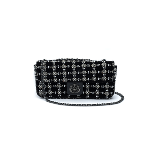 Bolsa Anne Bordada Em Veludo Alongada Carre
