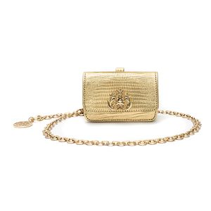 Nano Bolsa Com Corrente Transversal - Forever Lizard Ouro