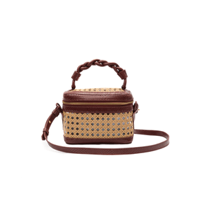 BOLSA MEGHAN VANITY SNAKE BURG PALHA NATURAL
