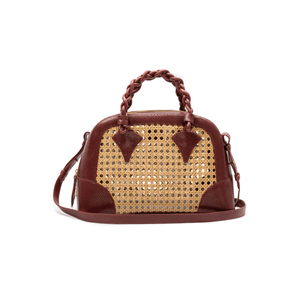 BOLSA MEGHAN MAXI BOWLING SNAKE BURG PALHA NATURAL