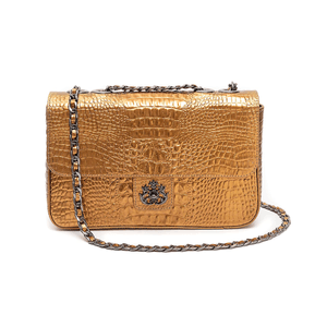 Bolsa Anne Jumbo Em Couro Natural Bronze