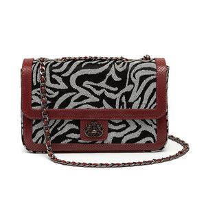 BOLSA ANNE JUMBO SAVAGE ZEBRA BRANCA