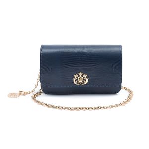 Bolsa Carteira com Corrente Transversal - Forever LIZARD MARINHO