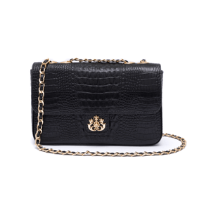 Bolsa Anne Jumbo Em Couro Natural Preto