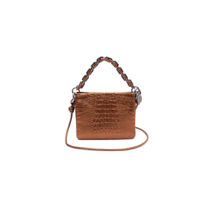 New Mini Cindy Em Couro Bronze