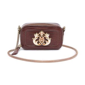 MINI BOLSA DANCE EM COURO LIZARD PINHAO
