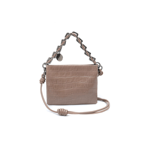 New Mini Cindy Em Couro MAXI CROCO TAUPE