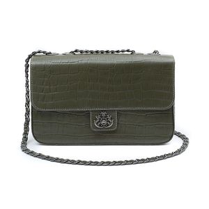 Bolsa Anne Jumbo em Couro Natural MAXI CROCO MUSGO