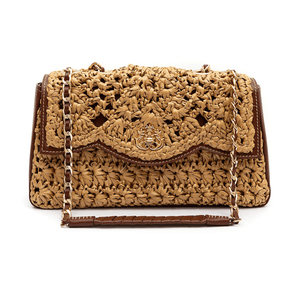 Bolsa Elis Baguete Jumbo Crochê NATURAL