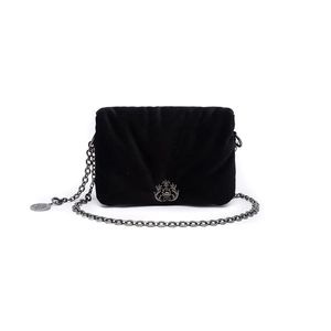 BOLSA PUFFER VELUDO PRETO