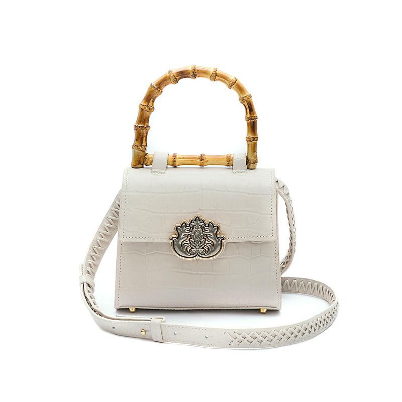 小物 BB15 Bolsa Opening em Couro Framboesa com Duas Alças – Adô – ADÔ