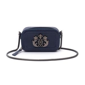 MINI BOLSA DANCE EM COURO LIZARD MARINHO