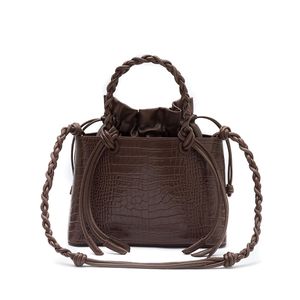 Bolsa Tote Hobo New Croco BROWN
