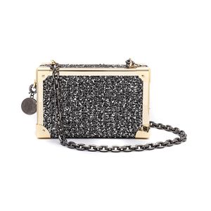 CLUTCH TRUNK METALIZADO TWEED GLAM ROXY