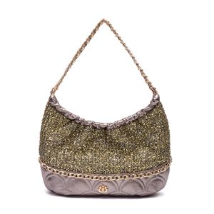 BOLSA HOBO TWEED GLAM ROXY OURO