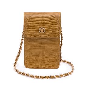 PHONE POUCH COM TAMPA EM COURO LIZARD SELA