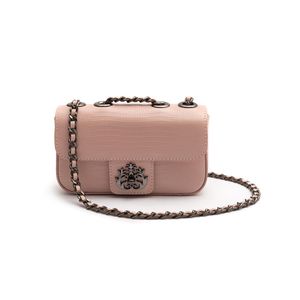Mini Bolsa Anne Em Couro Natural LIZARD QUARTZO