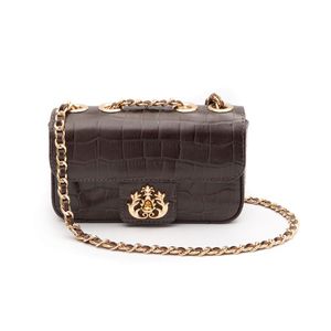 Mini Bolsa Anne Em Couro Natural  MAXI CROCO EXPRESSO