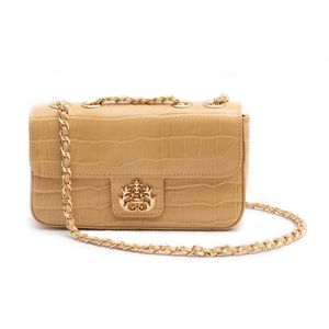Bolsa Anne Em Couro MAXI CROCO CITRINO